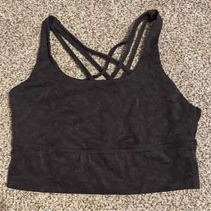 Crz yoga strappy longline sports bra